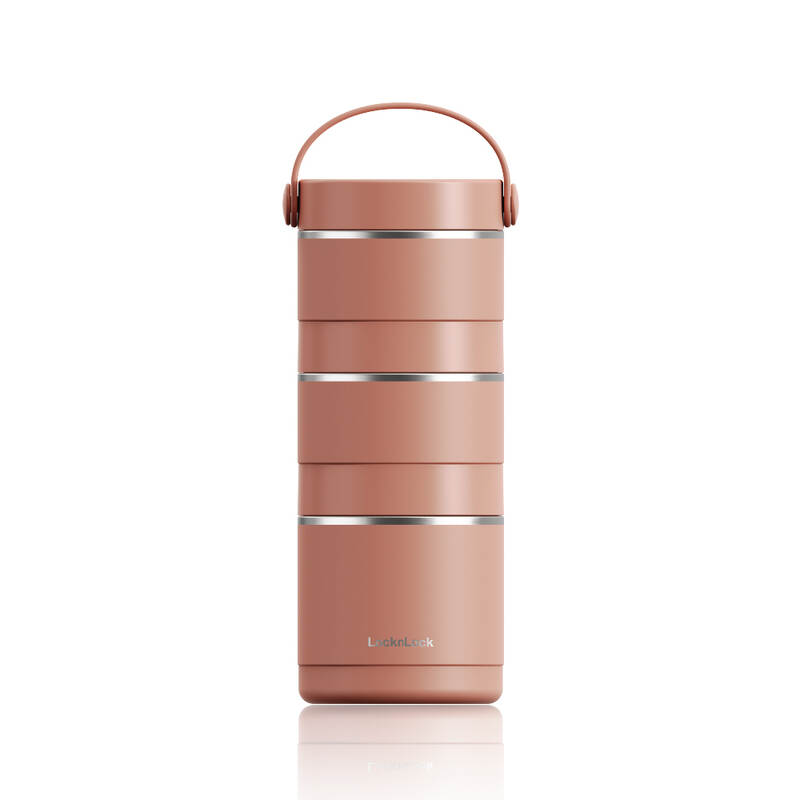 Bộ hộp cơm giữ nhiệt LocknLock Tower Vacuum Lunch Box (380MLx2, 400MLx1) - 3 màu (Be, Nâu, Xanh Lá Đậm) - LHC8058 image number null